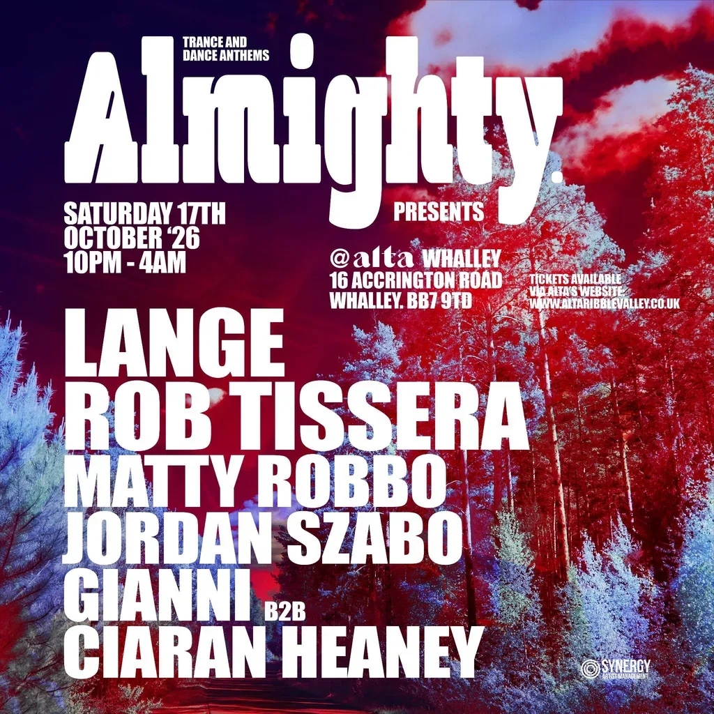 Flyer for Almighty with LANGE @ alta