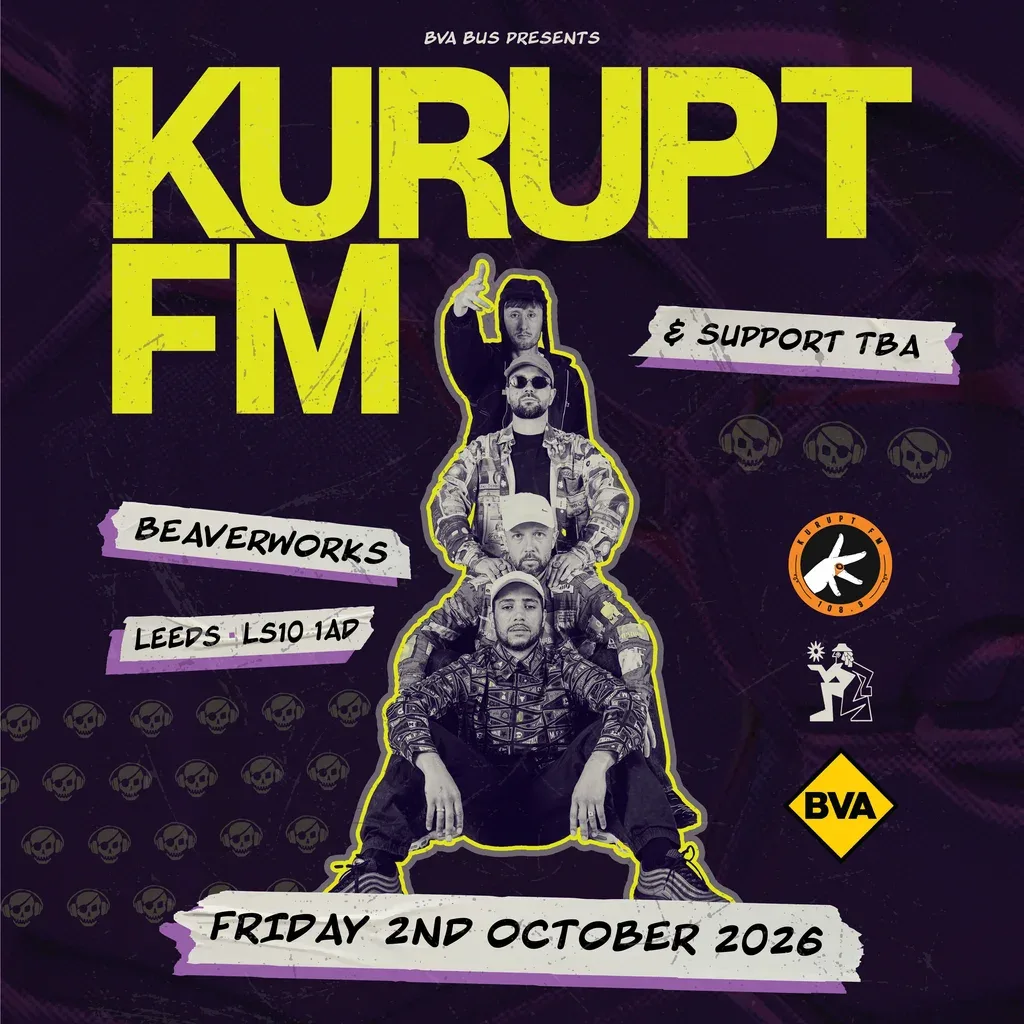 Flyer for Beaverworks presents KURUPT FM - Fri 2nd Oct