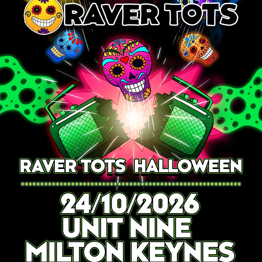 Flyer for Raver Tots Halloween Party Milton Keynes - Later Slot
