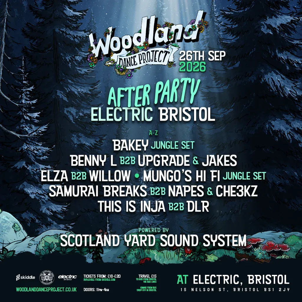 Flyer for Woodland Dance Project: Official After Party