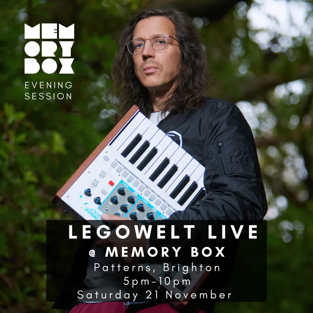 Flyer for Legowelt Live @ Memory Box