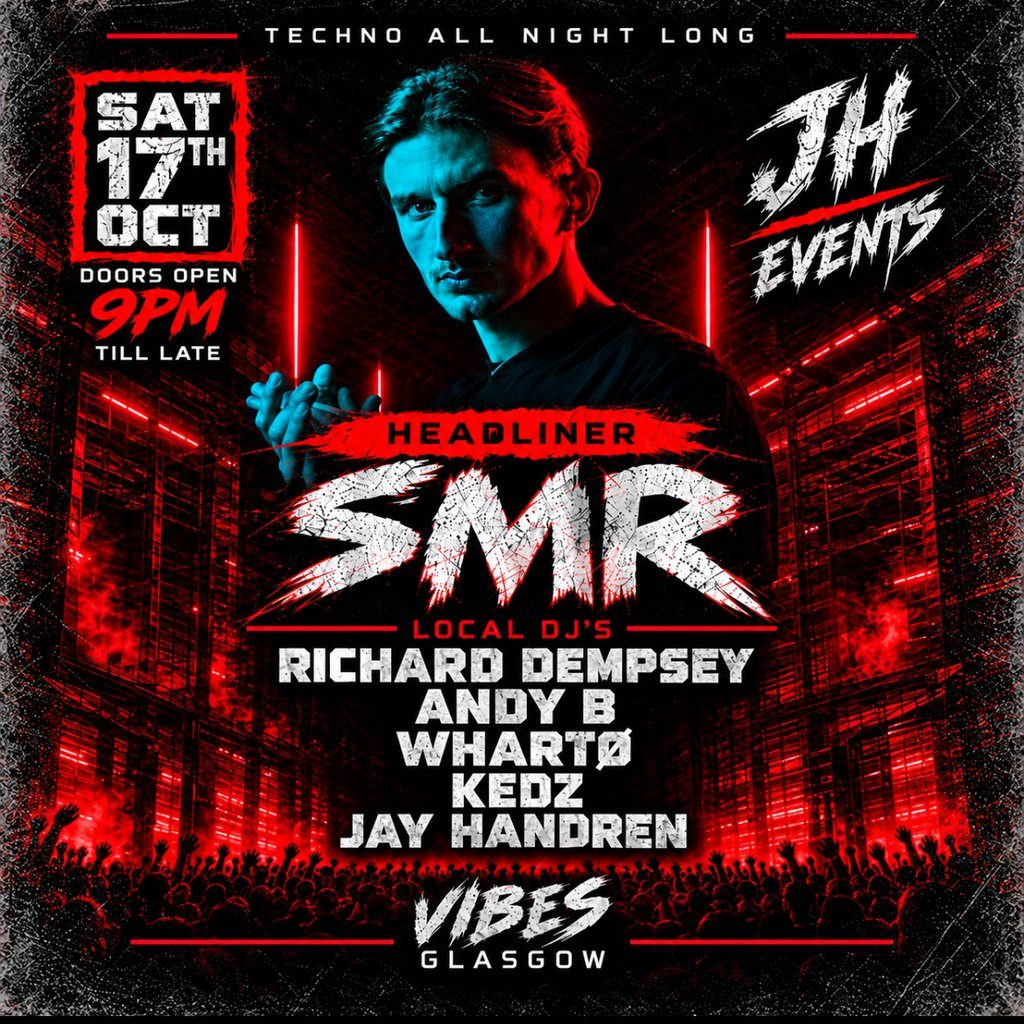 Flyer for Jay Handren presents at Vibes Glasgow