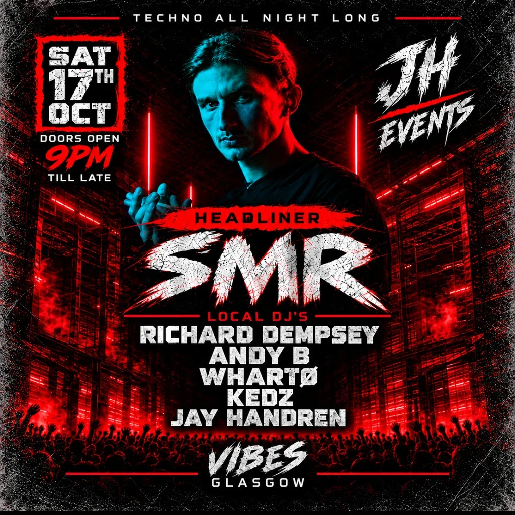 Flyer for Jay Handren presents at Vibes Glasgow