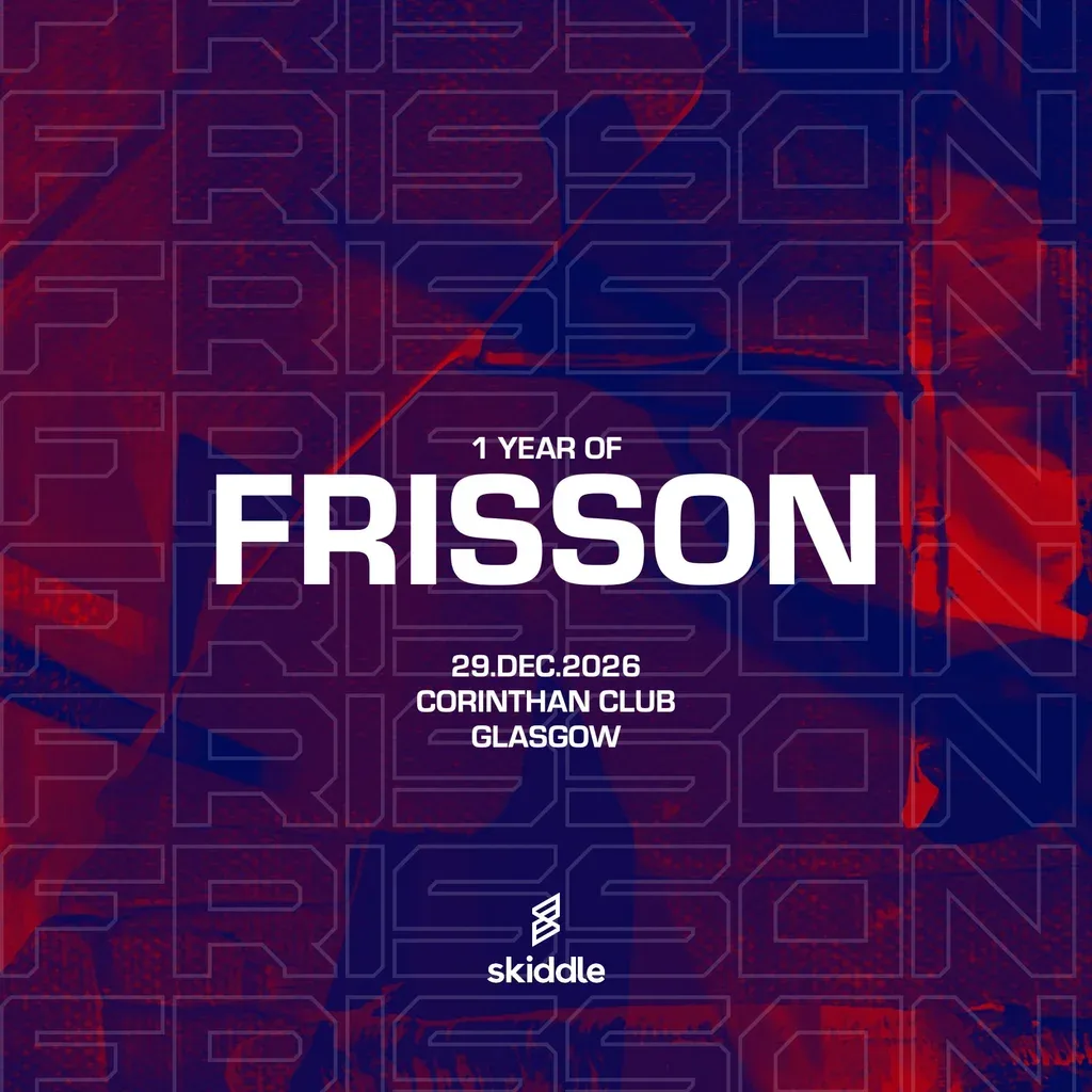 Flyer for One Year Of Frisson pres. Chris Metcalfe