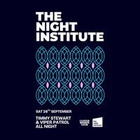 Flyer for The Night Institute: September at Ulster Sports Club