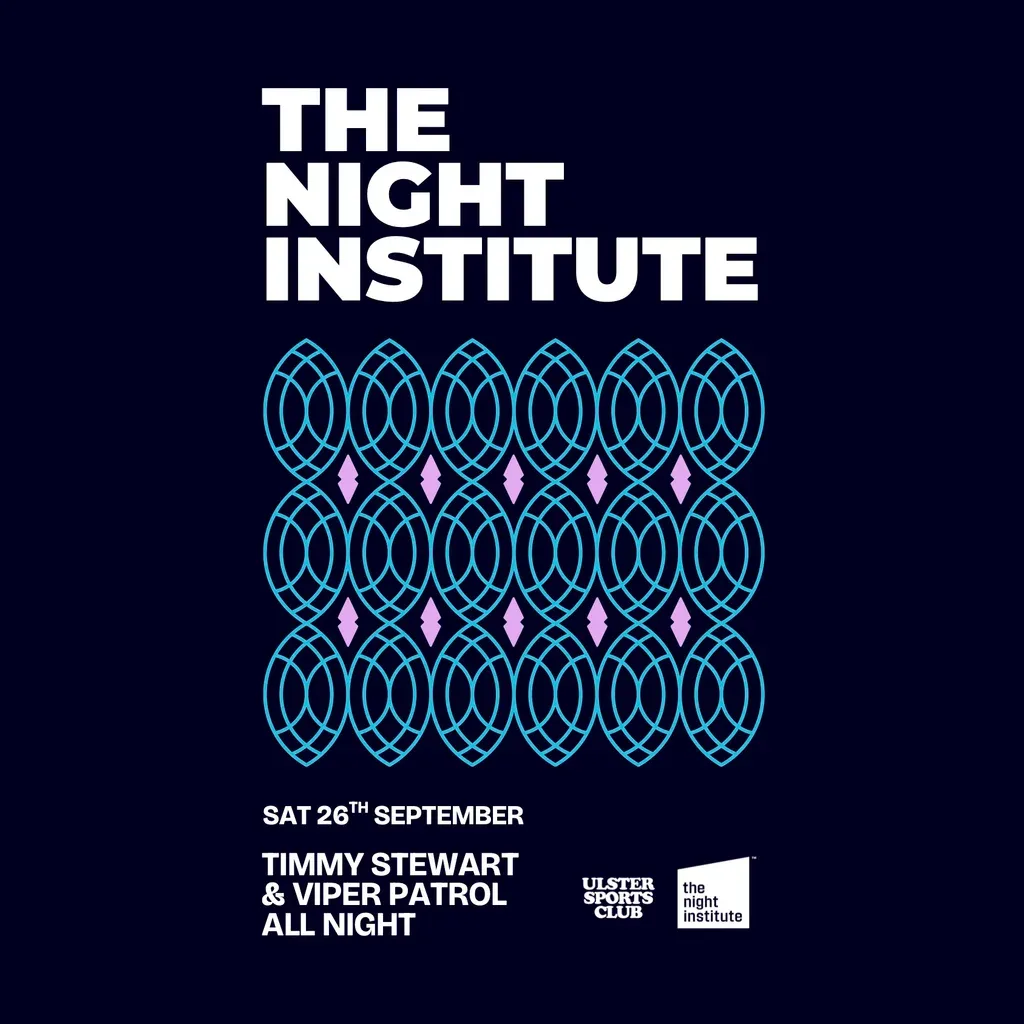Flyer for The Night Institute: September at Ulster Sports Club