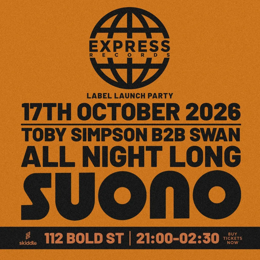 Flyer for Express Records Launch Party