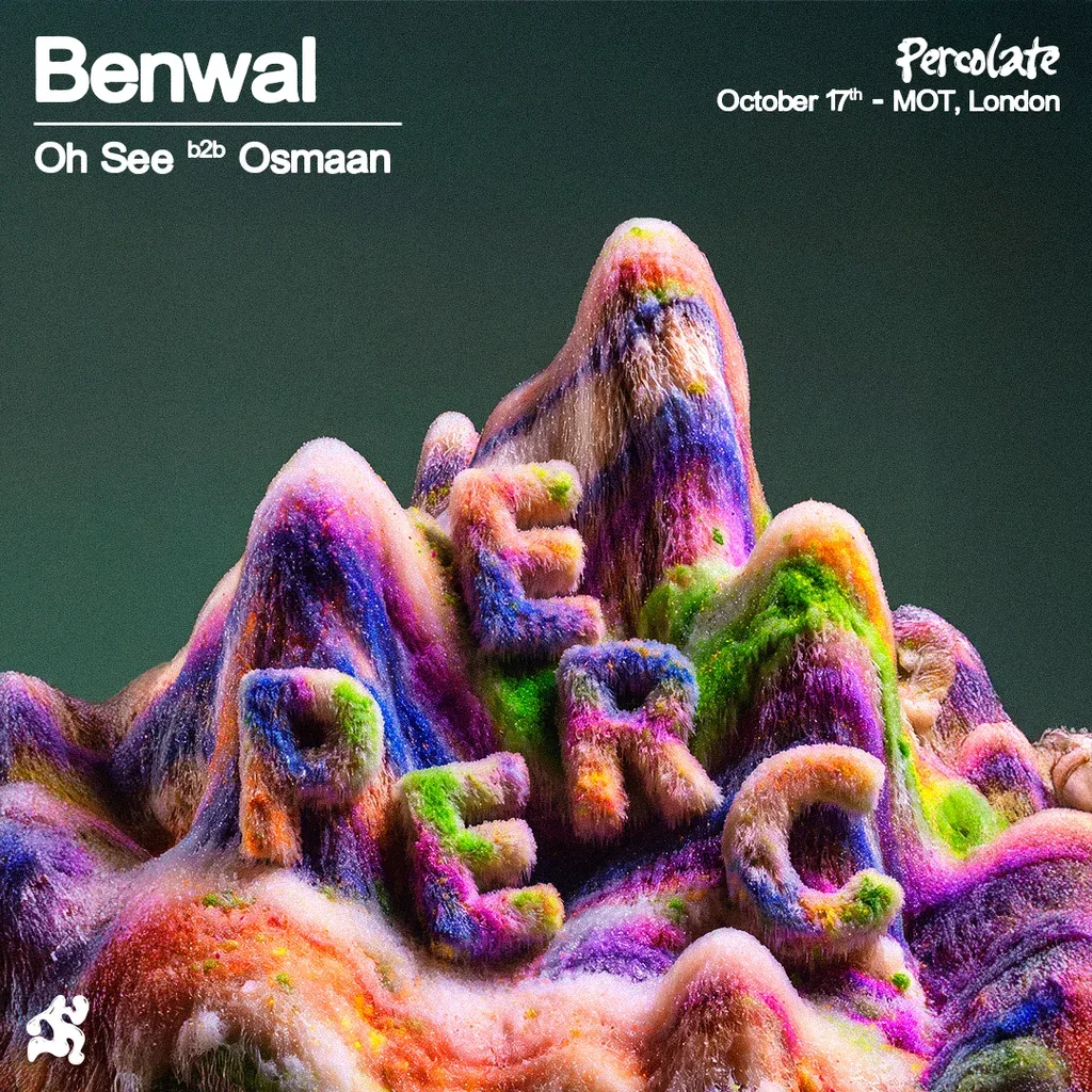 Flyer for Percolate presents Benwal