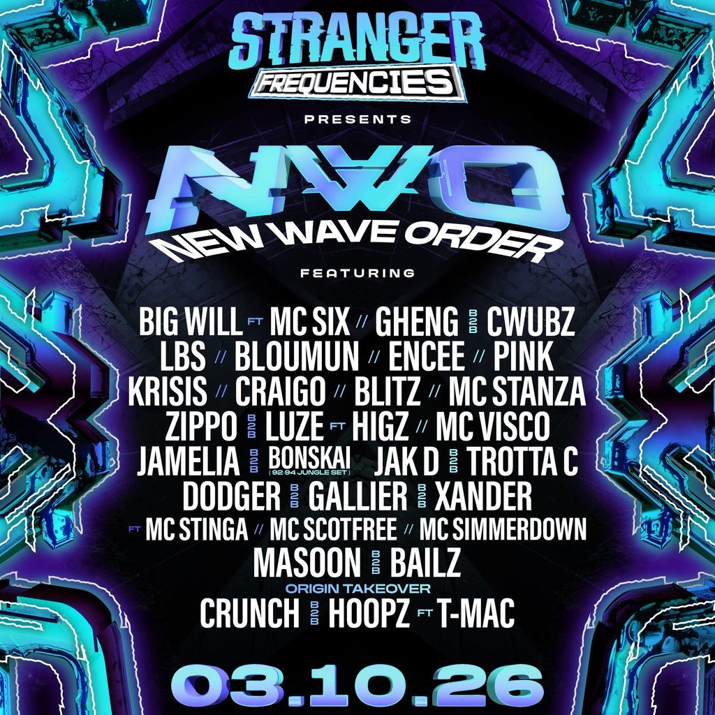 Flyer for Stranger Frequencies Presents: N.W.O Round 2