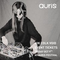 Flyer for Nik Colk Void at Auris Festival