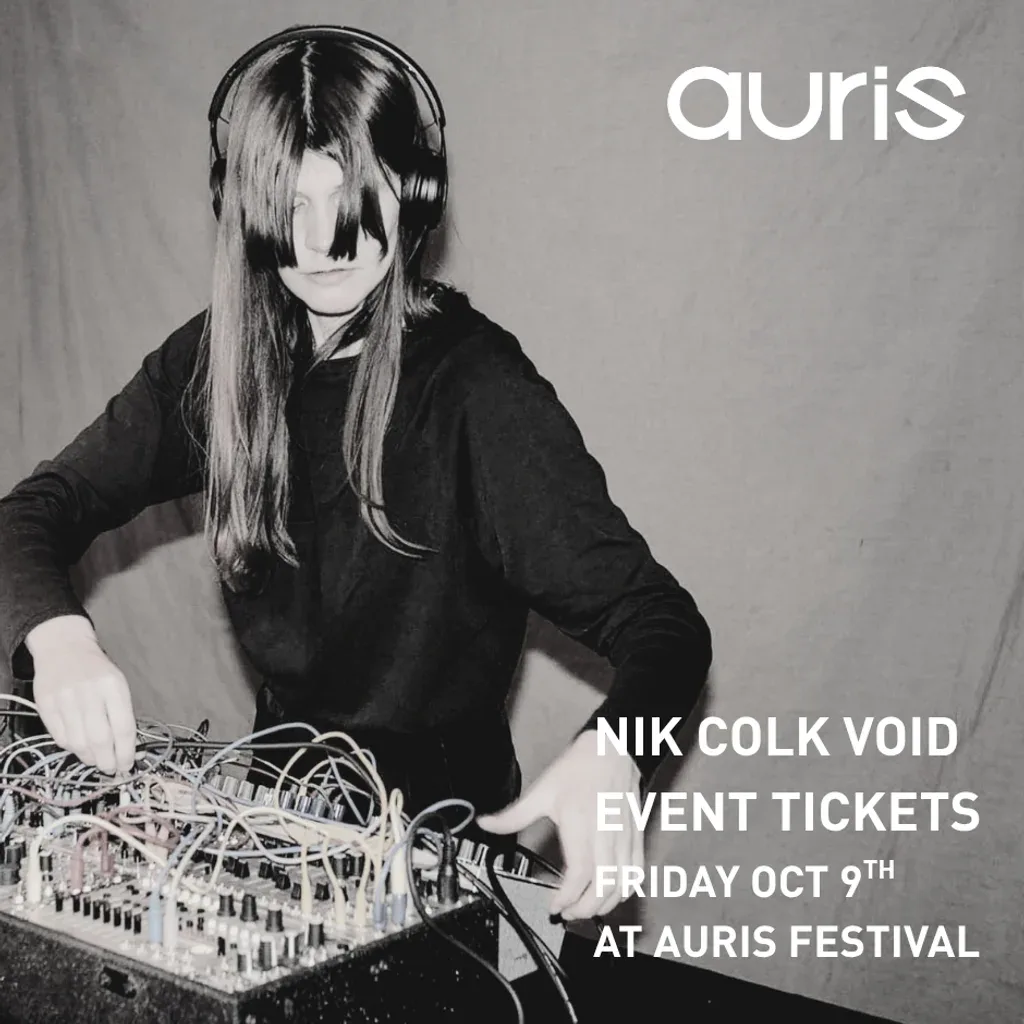 Flyer for Nik Colk Void at Auris Festival