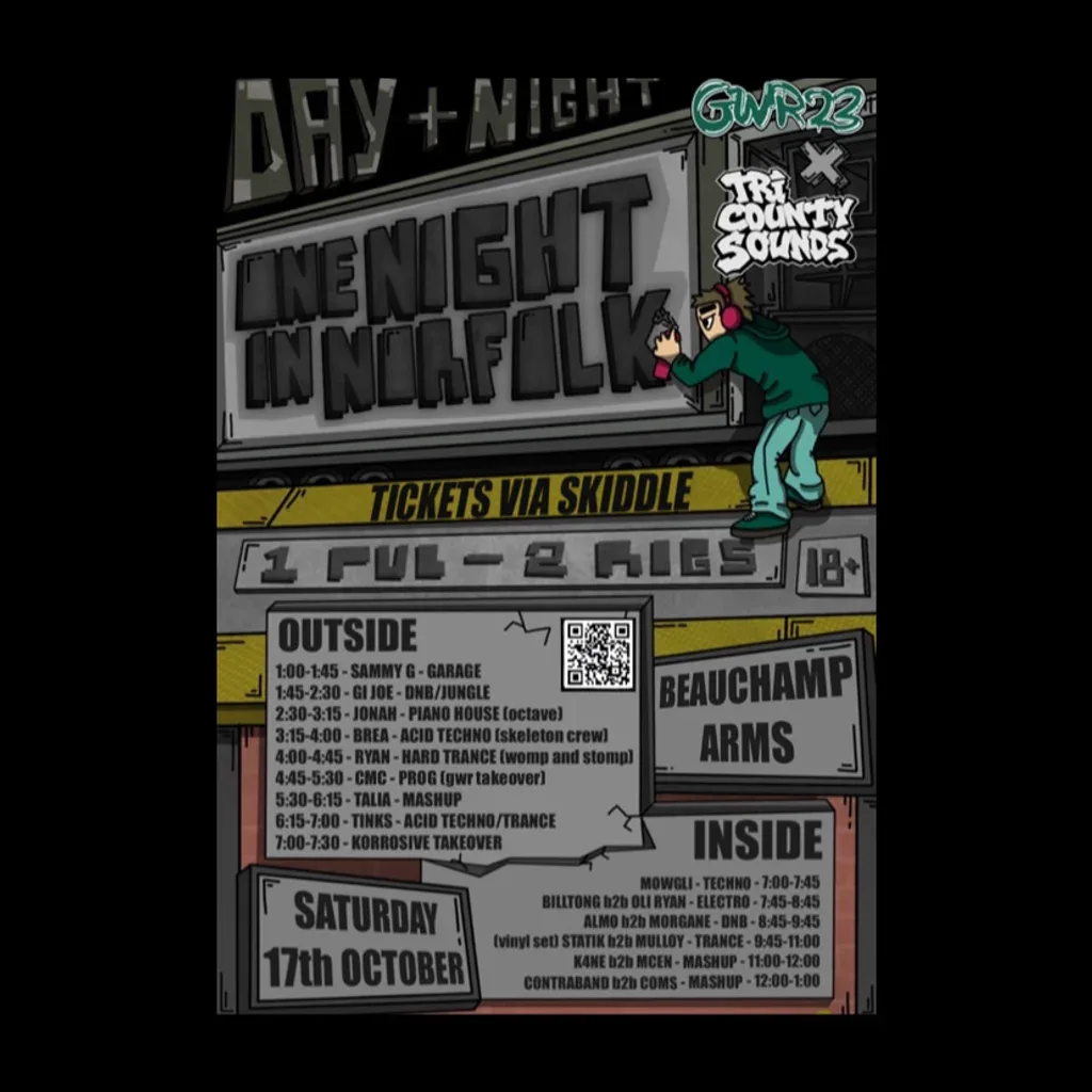 Flyer for One Night in Norfolk