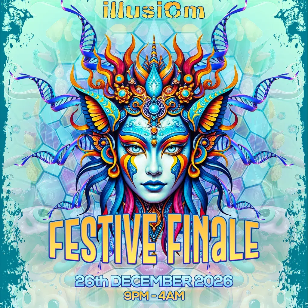 Flyer for IllusiOm presents: FESTIVE FINALE 2026