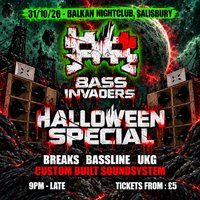Flyer for Bass Invaders - Halloween Special