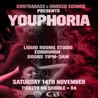 Flyer for CONTRABASS x HOOKED PRESENTS YOUPHORIA + More (DNB)