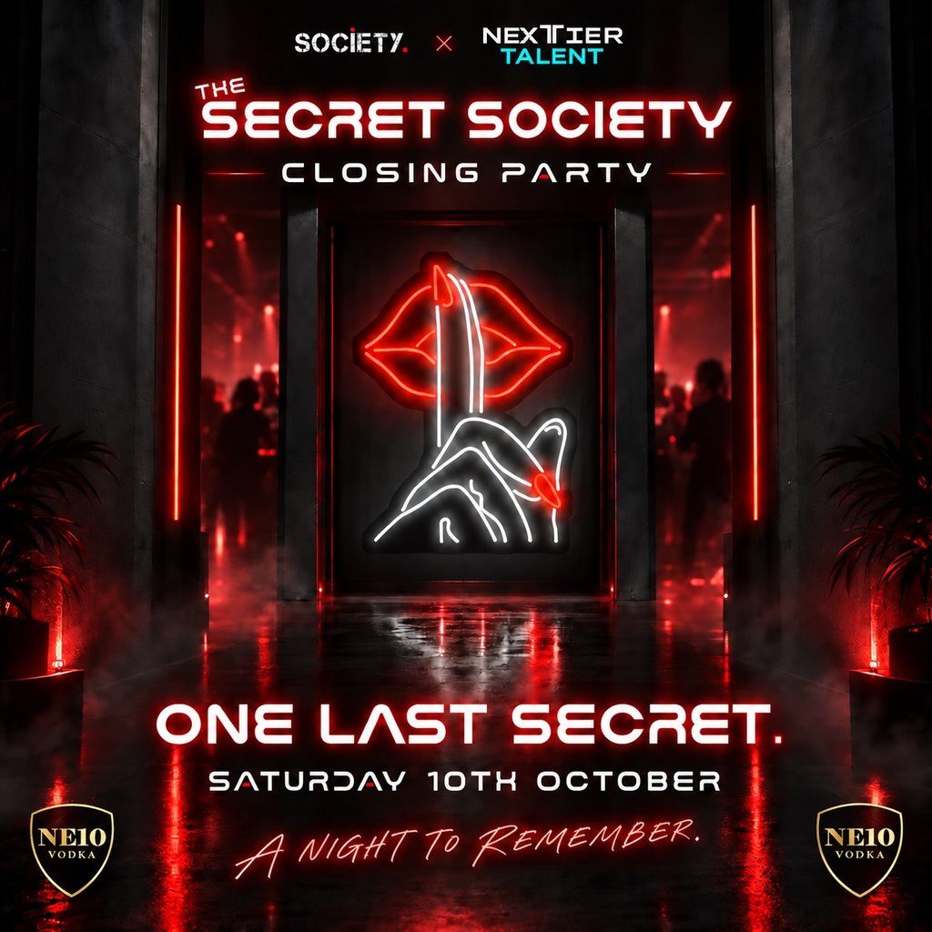 Flyer for The Secret Society - Closing Party