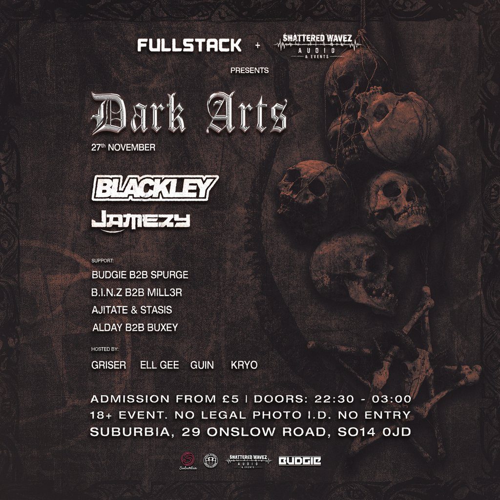 Flyer for Full Stack Presents: Dark Arts