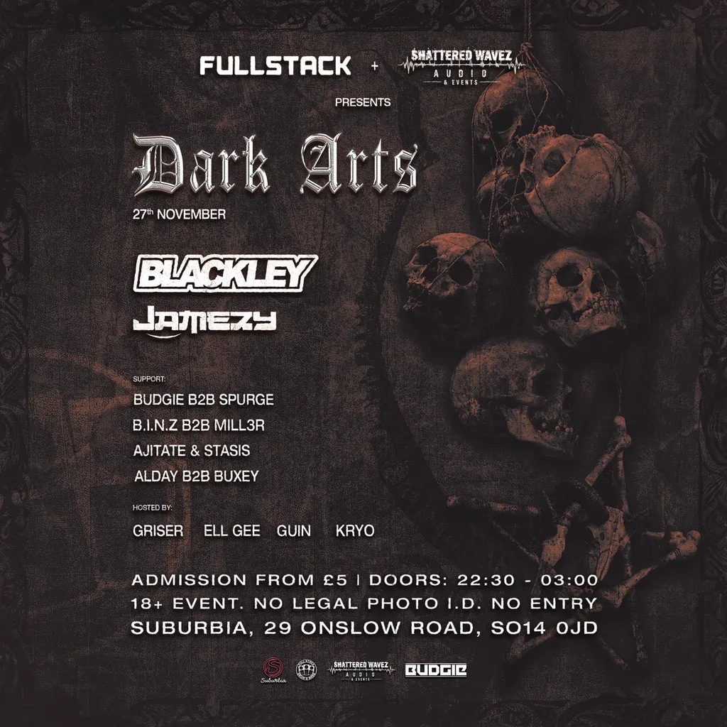 Flyer for Full Stack Presents: Dark Arts