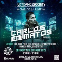 Flyer for UK Trance Society Christmas Party 2026