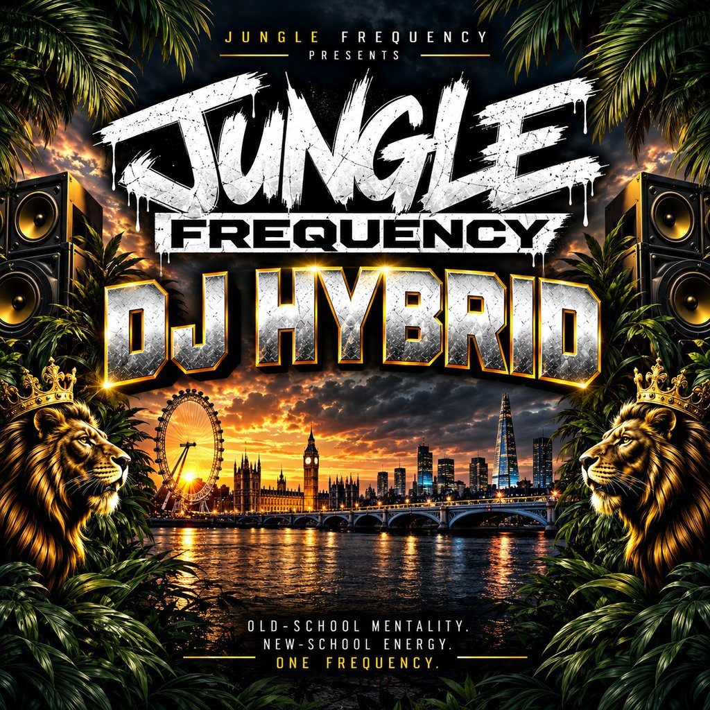 Flyer for Jungle Frequency Presents Dj Hybrid