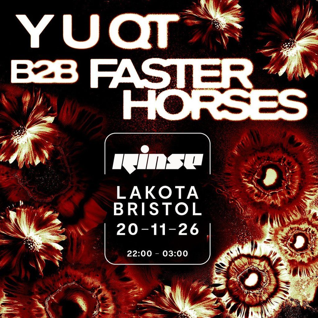 Flyer for RINSE: Y U QT B2B Faster Horses