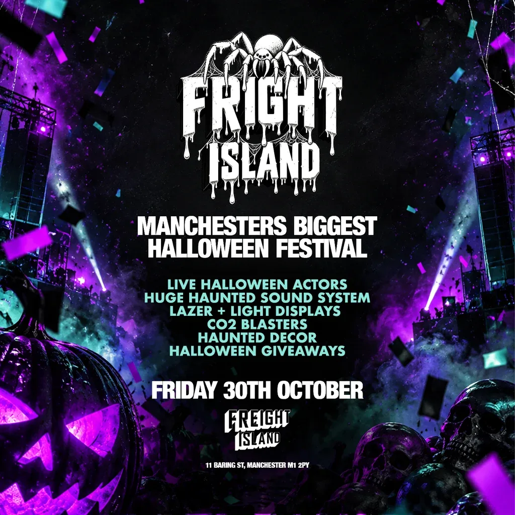 Flyer for Fright Island - Friday 30th October - Freight Island