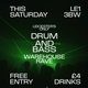 Flyer for DNB WAREHOUSE RAVE | Free entry | £4 Drinks
