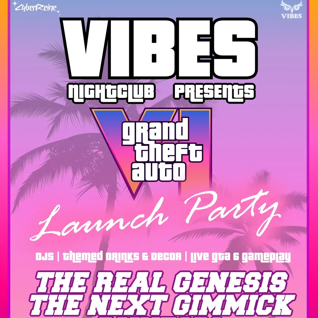 Flyer for GTA 6 Launch Party
