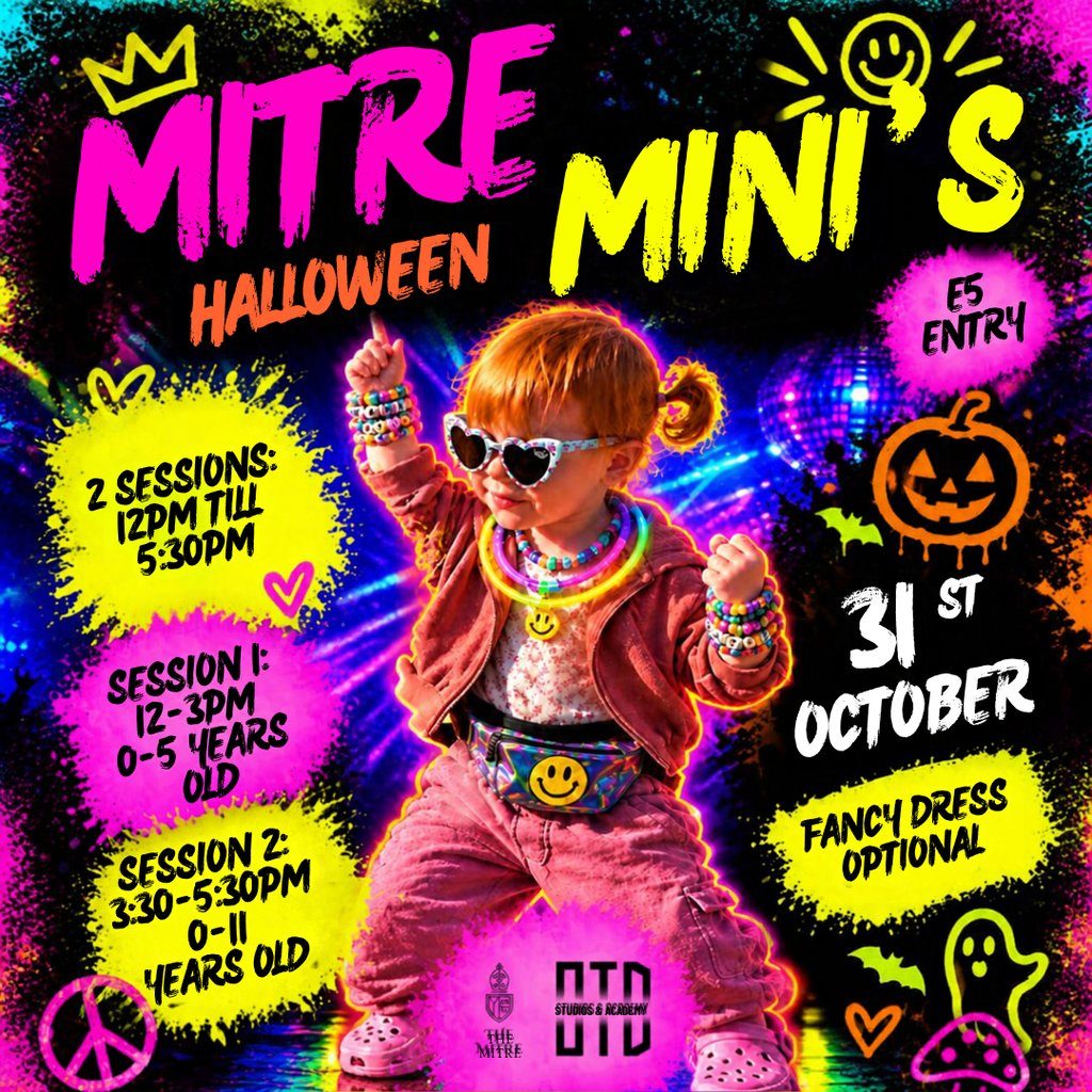 Flyer for Mitre Minis Rave - Halloween Special!