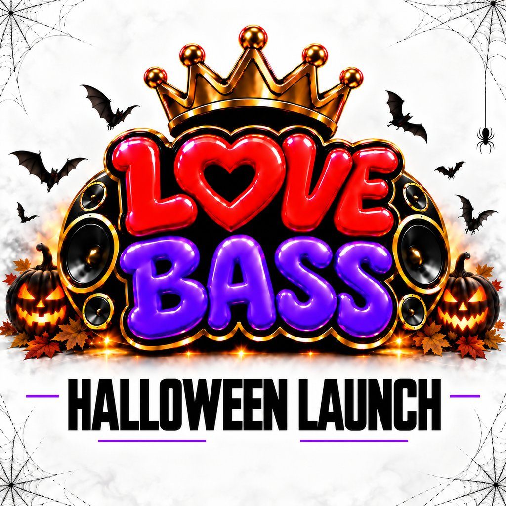Flyer for Love Bass: Halloween Launch