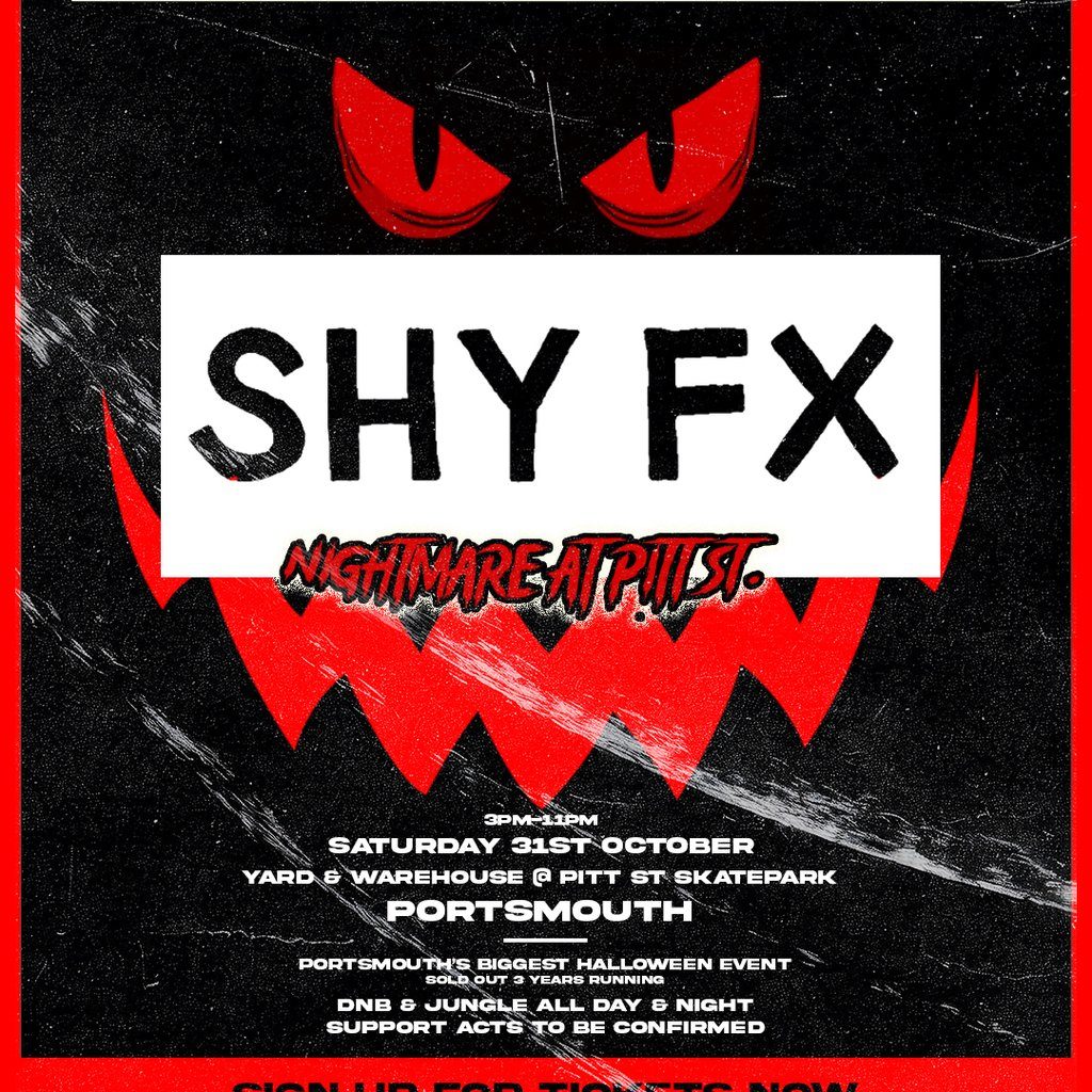 Flyer for SHY FX - Nightmare at Pitt St. Halloween Rave