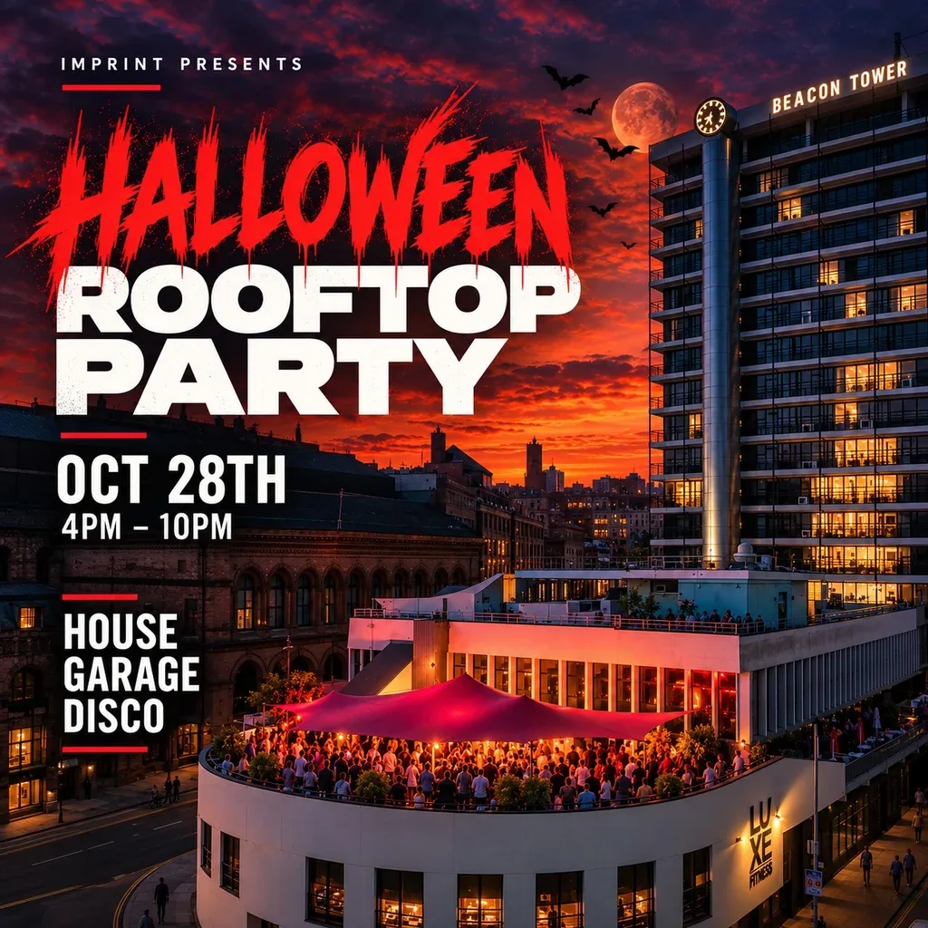 Flyer for Halloween Rooftop Party (Imprint)