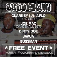 Flyer for Bussdown presents - Clarkey, Aflo, Joe Mac + more at Easter Bloc