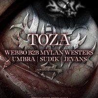 Flyer for KHAOTIC x CONTAINMENT presents: TOZA & more