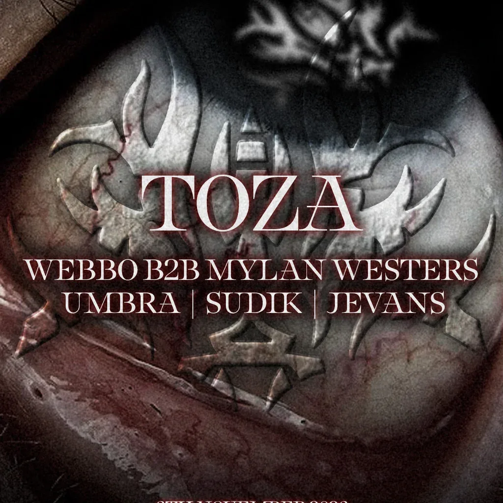 Flyer for KHAOTIC x CONTAINMENT presents: TOZA & more