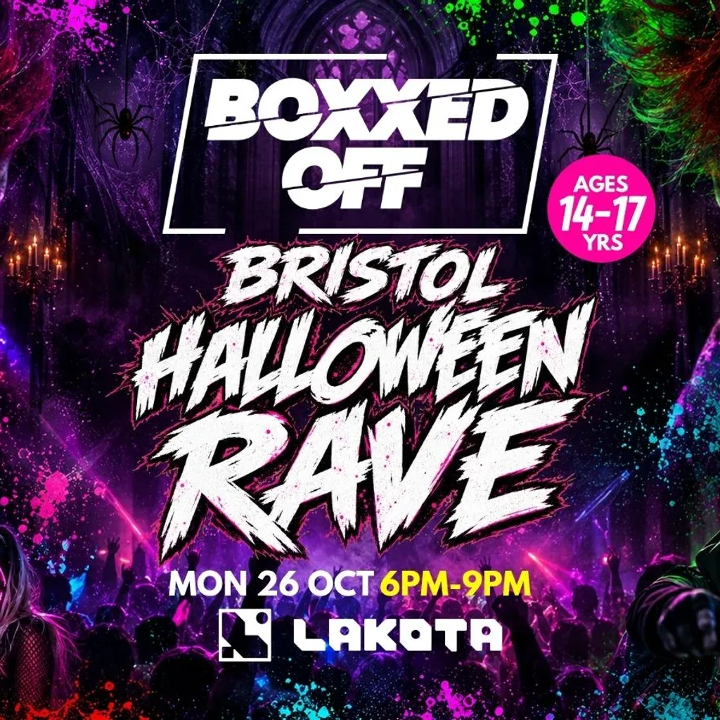 Flyer for BOXXED OFF Bristol Halloween Rave