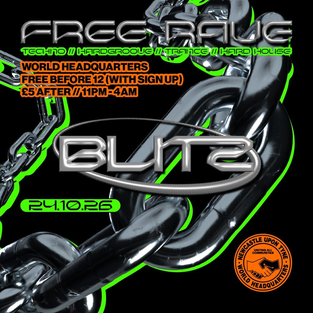 Flyer for BLITZ - Techno/Hardgroove/Trance/Hard Dance - FREE RAVE