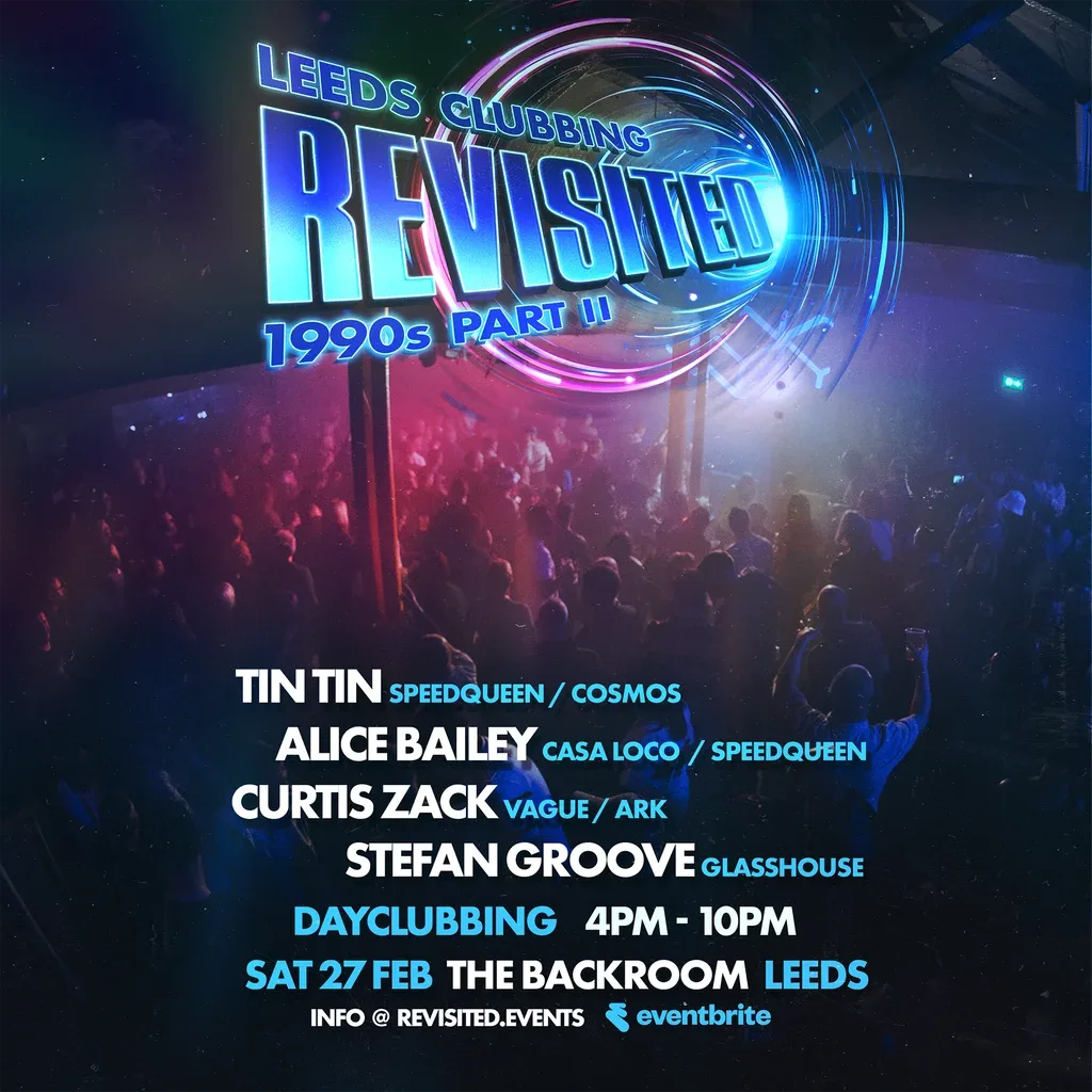 Flyer for Leeds Clubbing Revisited: 1990s pt II - DAYCLUBBING