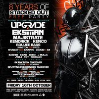 Flyer for 8 Years of Stacked Out Free Rave