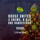 Flyer for House United - 3 Crews, 8 DJs, 1 Waterbear