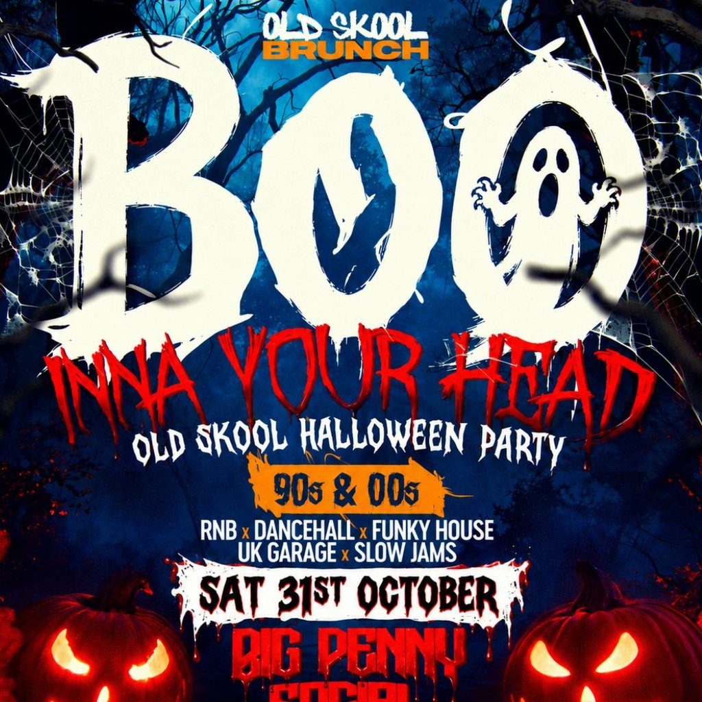 Flyer for Old Skool Halloween Party - Boo! Inna Your Head