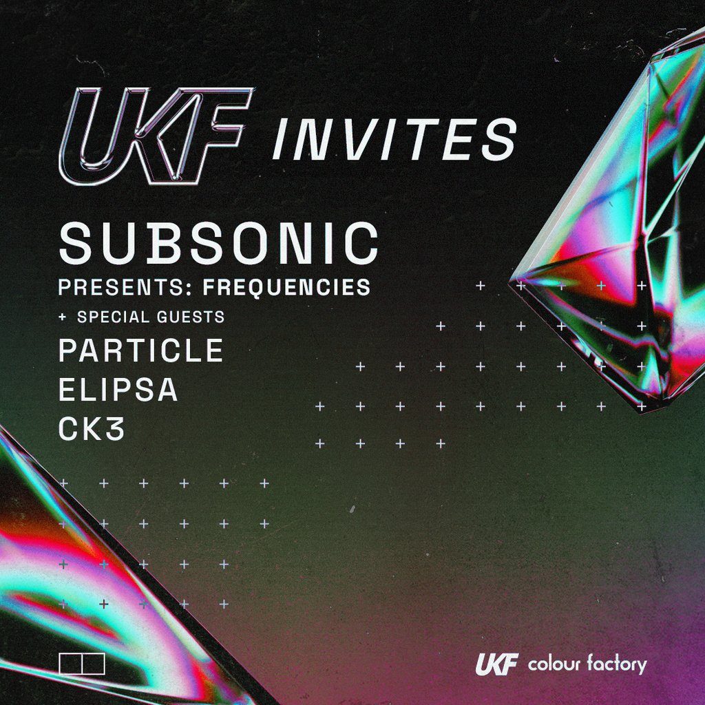 Flyer for UKF Invites x Subsonic Presents: FREQUENCIES