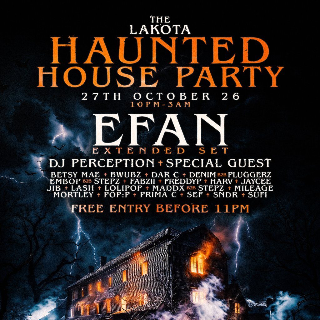 Flyer for The Lakota Haunted House Party