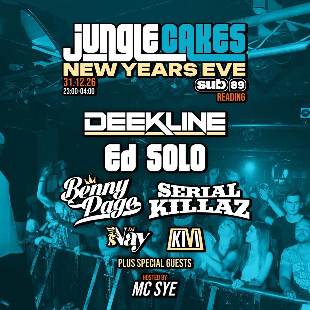 Flyer for Jungle Cakes NYE - Reading - Sub 89