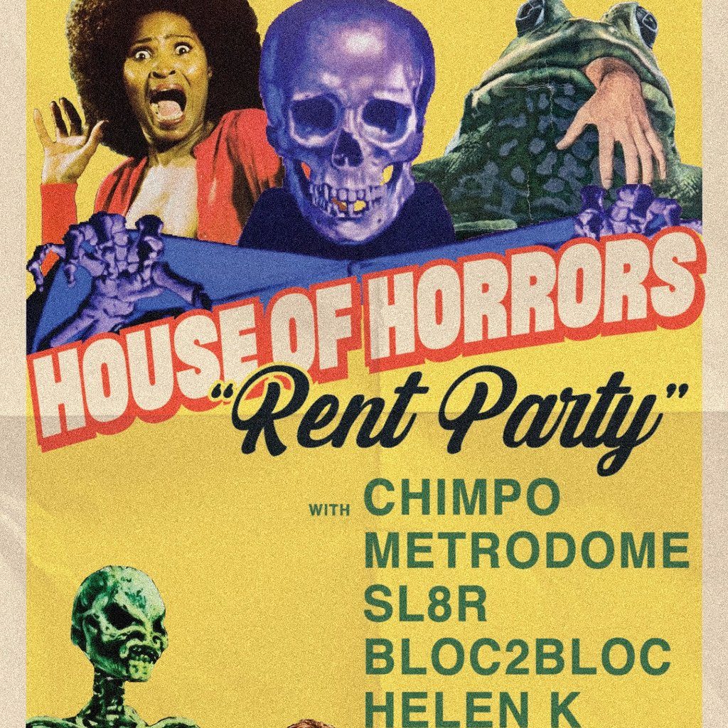 Flyer for Rent Party - House of Horrors Special