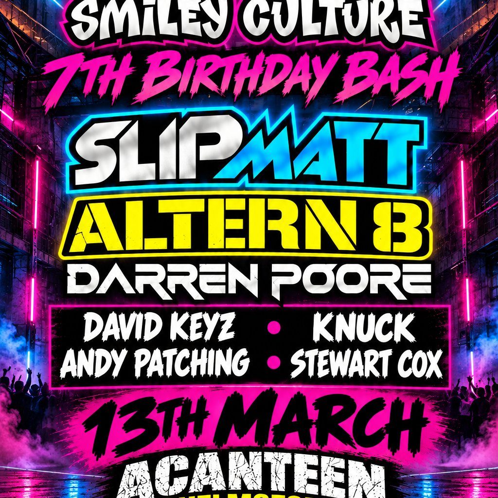 Flyer for Smiley Culture: 7th Birthday Bash