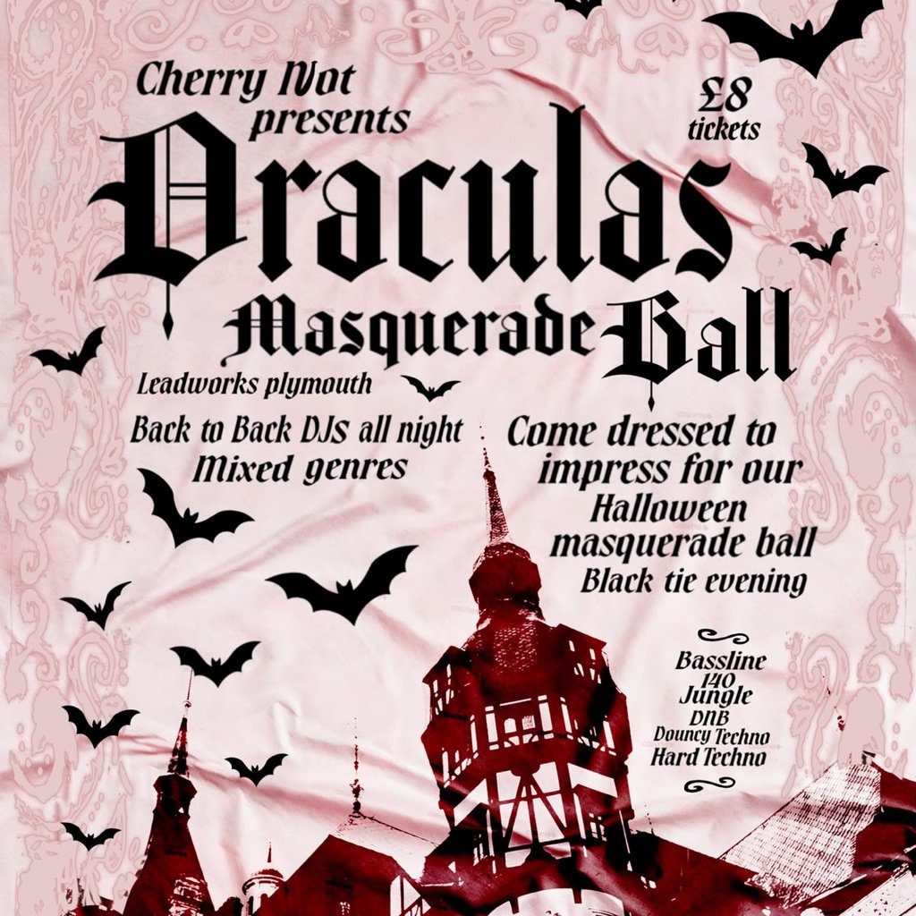 Flyer for Draculas Masquerade Ball