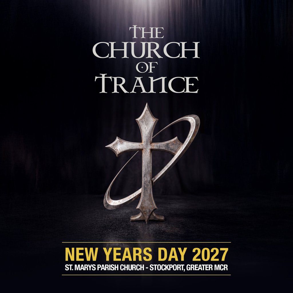 Flyer for The Church of Trance - New Years Day Launch Party