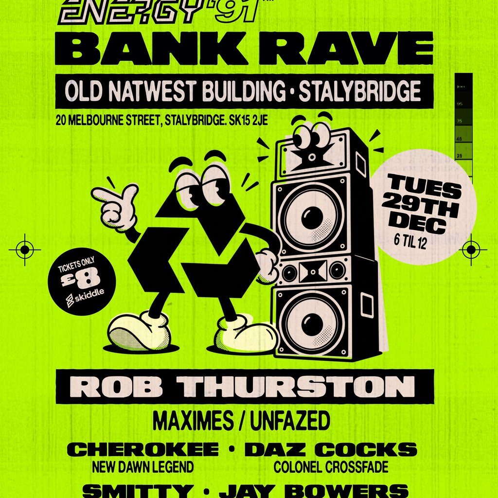 Flyer for Energy 91 BANK RAVE